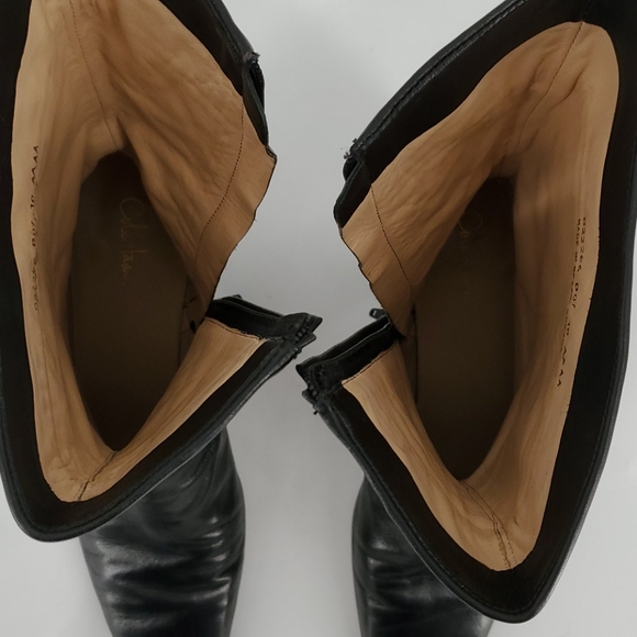 Cole Haan Black Leather Calf Boots Size 10 - Picture 12 of 13